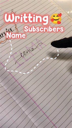 Subscriber's Name Writing 😍✨#writting#namewritting#onrequest #bookmark#art#craft#diy#nameart
