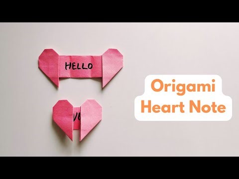How to Make a Paper Heart Note | Easy Origami Heart Note Tutorial Step by Step