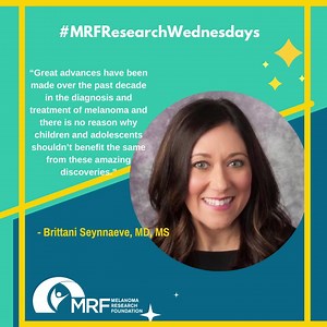 This #MRFResearchWednesday, learn more about @DrSeynnaeve, a 2021 Career Development Award Recipient, who's study on #pediatric melanoma was recently presented American Society of Pediatric Hematology Oncology (ASPHO) conference. Learn more about Dr. Seynnaeve's research - https://buff.ly/3bEEcID | Melanoma Research Foundation | Facebook