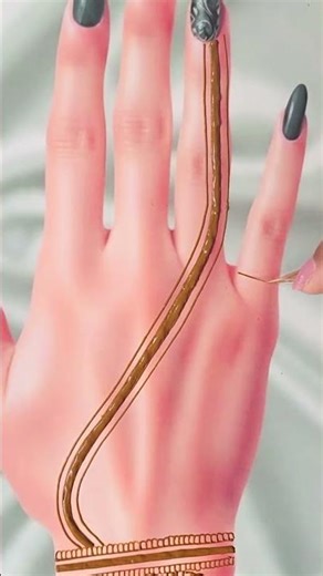 Modern Back Hand Mehndi Design | Elegant Curve & Net Pattern Henna Art