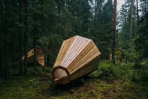 Giant Wooden Megaphones Amplify the Sound of the Forest