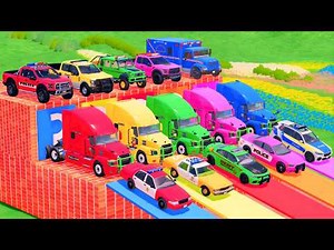 Racing Random Cars on Huge Ramp | Farming Simulator 25 #3