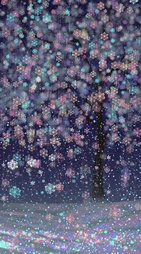 Mesmerising Iridescent Snowflakes Falling Gently ❄️