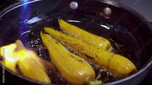 Set table with gourmet high kitchen dinner plates and dishes at the restaurant.