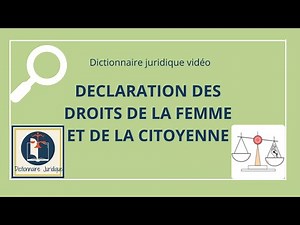 DÉCLARATION DES DROITS DE LA FEMME ET DE LA CITOYENNE Olympe de GOUGES 🔤