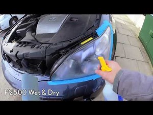 Lexus RX400h/RX300 headlight restoration with Autoglym Headlight Restoration Kit & Wet & Dry Process