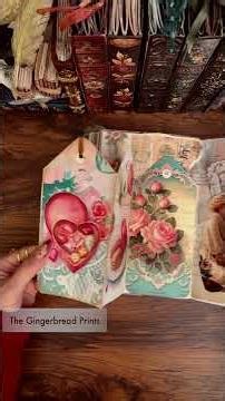 ASMR Teal & Pink Romance Vintage Journal Collage Full Tutorial | @thegingerbreadprints