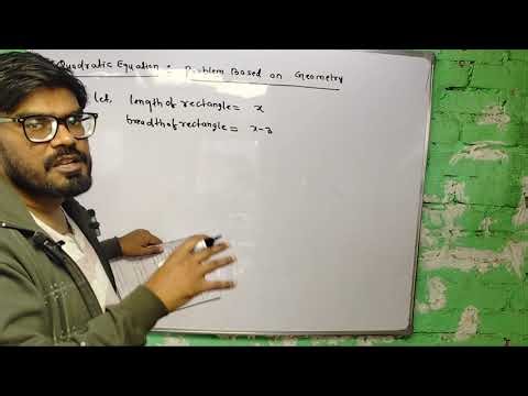 Quadratic Equations language problem based on Geometry