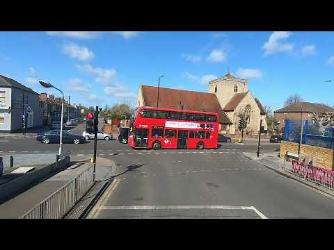 4K 🇬🇧 London BUS Route W8 - LEE VALLEY Leisure Complex to CHASE Farm Hospital via Edmonton, Enfield