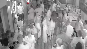 Brutal CCTV footage shows gang of bikies throwing chairs in bar brawl