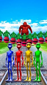 233K views · 1.1K reactions | equal dame tu cosita 4 different colors alien dance vs 14 Gta 5 bigfoot, 9 Pac-man & train... #reel #funnyvideo | Ismail 009 | Facebook