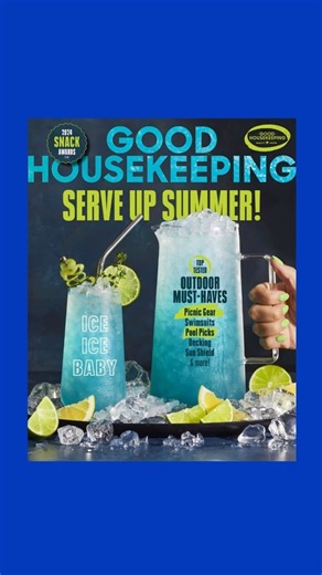 Say hello to our July/August cover star — it’s all about the ice, baby! In addition to our top-tested ice makers, this issue has everything you need for the best summer ever, from delicious mocktail recipes to the hottest new beach reads, sizzling summer beauty tips and so much more. ✨ | Good Housekeeping