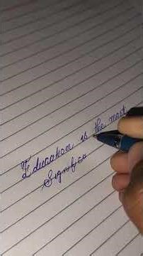 How to write good cursive handwriting with normal pen 🖋️?