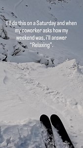 Following my own tracks btw 🤓 #skiing #powderskiing #revelstoke #skiseason | Hank Stowers