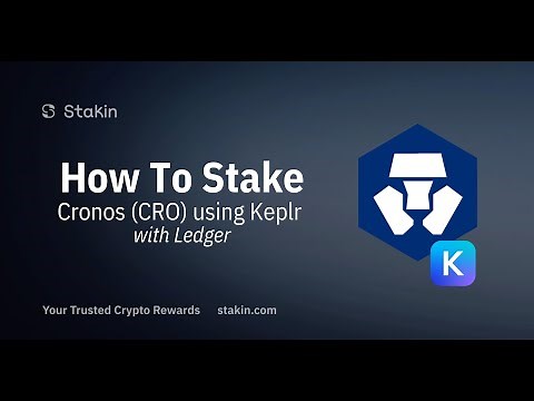 How To Stake Cronos (CRO) using Keplr with Ledger