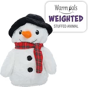 1i4 Group Snowman - Microwavable & Weighted Plush Stuffed Animal - Heated Plushie for Warmth - Cute, Soft, Cozy Toy for Adults & Children (Boys, Girls, & Toddlers) by Warm Pals