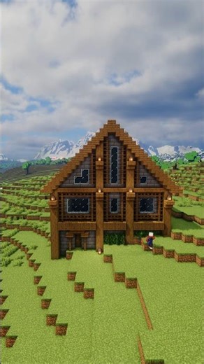 Cozy A-Frame House | Simple & Aesthetic Minecraft Survival Base 🏡✨