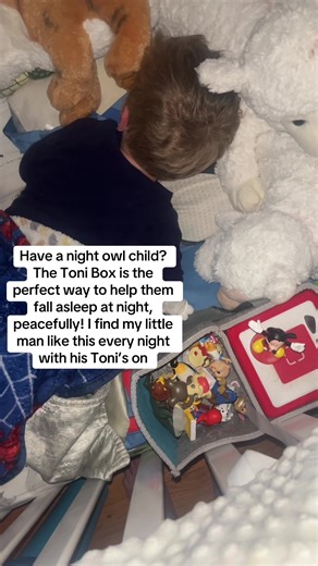 The Toni box has made our bedtime routine smooth and peaceful! Also, the perfect gift to give him for any occasion #tonibox #sleepingroutine #childsleephelp #helpwithsleeping #sleeping