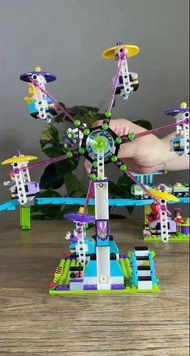 Assembling Ferris Wheel from Lego Amusement Park Roller Coaster #toys #lego #shorts #asmr #friends