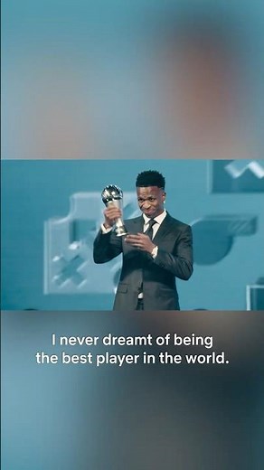 throwback to when Vinicius Junior (Vini Jr.) was named the Best FIFA Men's Player for 2024