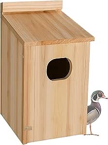 Amazon.com: Amcortn Duck House - Wood Duck Houses for Outside, Duck Nesting Box Outdoor Shelter for Pond, Wetland Ducks and Hooded Mergansers 17x10x10 Inches : Patio, Lawn & Garden