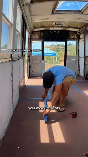 8.3K views · 133 reactions | Bus build part 5 Planning our layout! #busbuild #diyrenovation #skoolieconversion #vanbuild | Nate & Courtnie | Facebook
