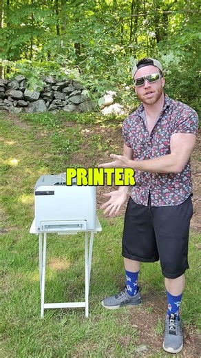 Using a PRINTER as a BASKETBALL #comedy #shorts