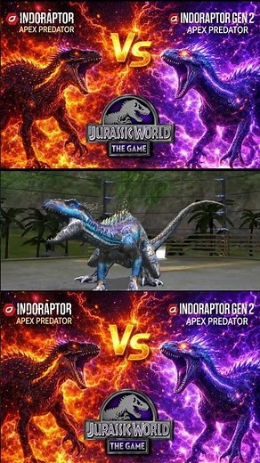 INDORAPTOR VS. INDORAPTOR GEN 2 SHOWDOWN #jurassicworldthegame #shorts