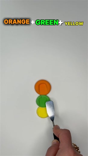 Orange + Green + Yellow = ? 😱 Final Color Reveal | Satisfying Color Mixing 🎨 #colormixing #art