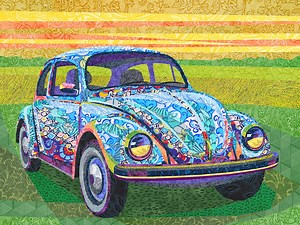 RETRO CAR Quilt Pattern, Fabric Collage, Applique - Etsy