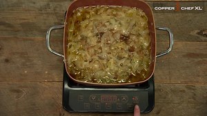 French onion soup in the Copper Chef XL pan is the perfect food to make for family and friends! | Copper Chef