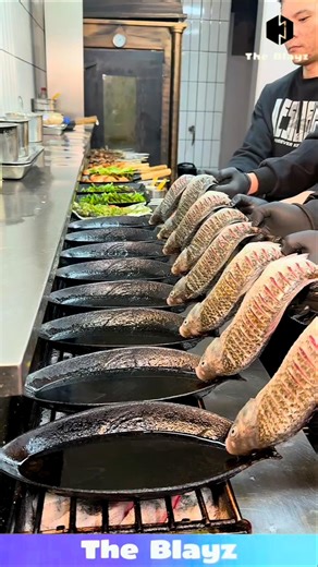 Massive Fish Cooking Rush! Chef Prepares Big- Fish Orders in Series at Restaurant