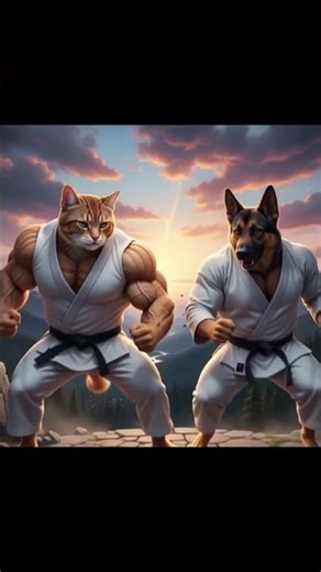 KARATE FIGHT !!! #shorts #viral #trending #gameplay #cat #dog