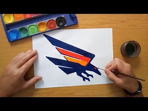 🇦🇺 How to draw the ADELAIDE CROWS logo - AFL