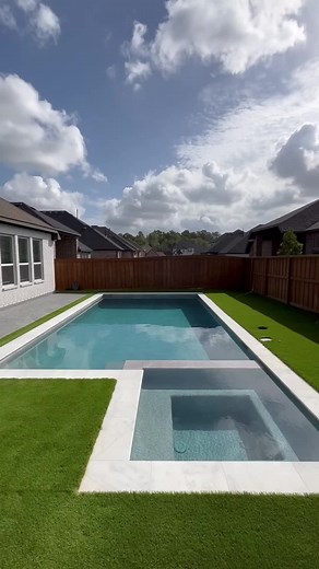Check out this swimming pool that we plastered in Signature Matrix Grey by Wet Edge Technologies This was for our pool builder customer, Ultra Custom Builds FOLLOW US if you a swimming pool like this one!#luxurydesign #luxurypoolbuilder #luxurypool #swimmingpool #swimmingpooldesign #poolgoals #poollife #poolbuilder #poolbuildersofinstagram #backyarddesign #backyardpool #backyardoasis #hgtv #pooldesign #pooltime | JR Pool Plastering&Tx Gunite