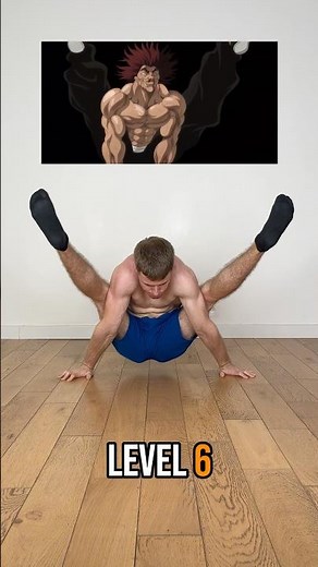 Baki training in real life level 1 to 10 ! #manga #anime #flexibility #mobility #workout #challenge