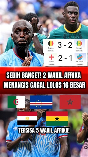 So sad! 2 African representatives fail to qualify for the 2026 World Cup round of 16, crying