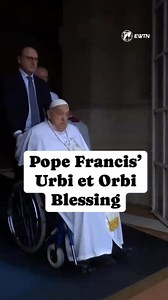 323K views · 8.8K reactions | On Easter Sunday, Pope Francis, with a faint voice, appeared on the balcony of the Loggia of Blessings at St. Peter’s Basilica and greeted the world with a simple “Happy Easter.” He then asked the Master of Ceremonies to read the traditional Urbi et Orbi message, before imparting his blessing with the granting of a plenary indulgence. #popefrancis #urbietorbi #easter2025 #stpetersbasilica #catholicchurch #catholicism | EWTN Vatican | Facebook