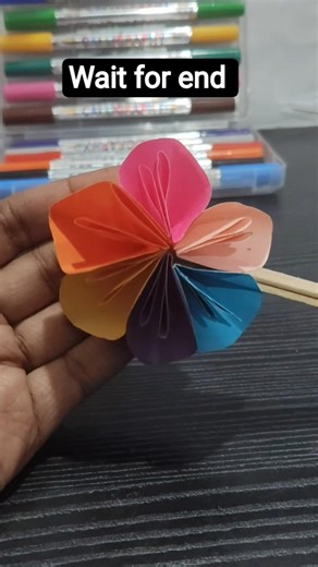 Easy Paper Flower 🌸 in 30 Seconds | DIY Pinwheel Craft #shorts
