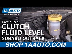 How to Check Clutch Fluid 10-14 Subaru Outback