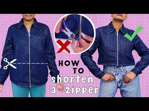 Shorten a zipper Easy No-Sew DIY | Clothes Alterations part 1