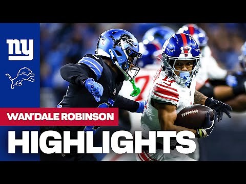 Highlights: Wan'Dale Robinson | Giants vs. Lions | Week 12 | New York Giants