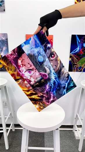 Custom Demon Slayer Tanjiro Zenitsu Inosuke Metal Poster, Waterproof Frameless Decor #imetalposter