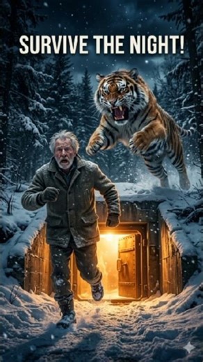 Man Runs From a Tiger… Then Finds a Hidden Bunker 🐅😳 #Survival #shorts