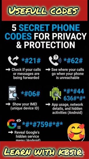 5 useful phone codes #exceltips #phonecods #learnexcel