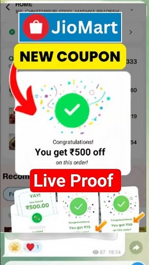 Get ₹150 Off On Jiomart 🤩 | Jio Mart Secret Coupon Code | Jiomart Coupon Today New Update #shorts