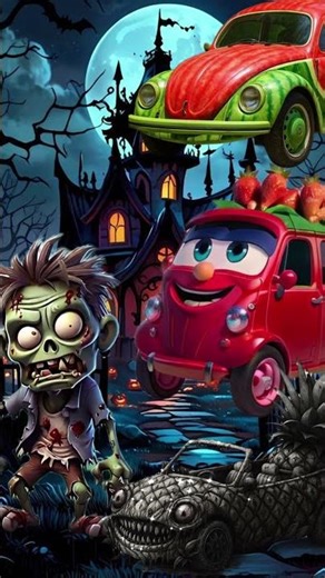 Cute Cars Go ZOMBIE Mode #zombiecars #usa #automobile #cartoon #america #animation #cars #funny