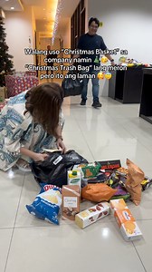 679K views · 8.1K reactions | Our “Christmas Trash Bag” this year 殺拾 Blessed to have a generous company. Thank you Circles Arrows! Merry Christmas! 朗❤️ POV: Wala kayong “Christmas Basket”. “Trash Bag” lang meron pero ito ang laman! 拾 #reels #christmasbasket #christmas | Daisy and Jude | Facebook