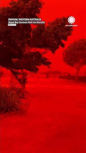 Sky Turns Blood Red Ahead of Tropical Cyclone Narelle