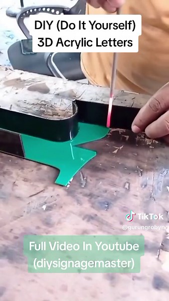 DIY (Do It Yourself) 3D Acrylic Letters. #diy #3d #3dletters #3dsign #gurungrobyn #ikkgroupdubai #uae🇦🇪 #sign #signage #led #ledsign #fyp #support